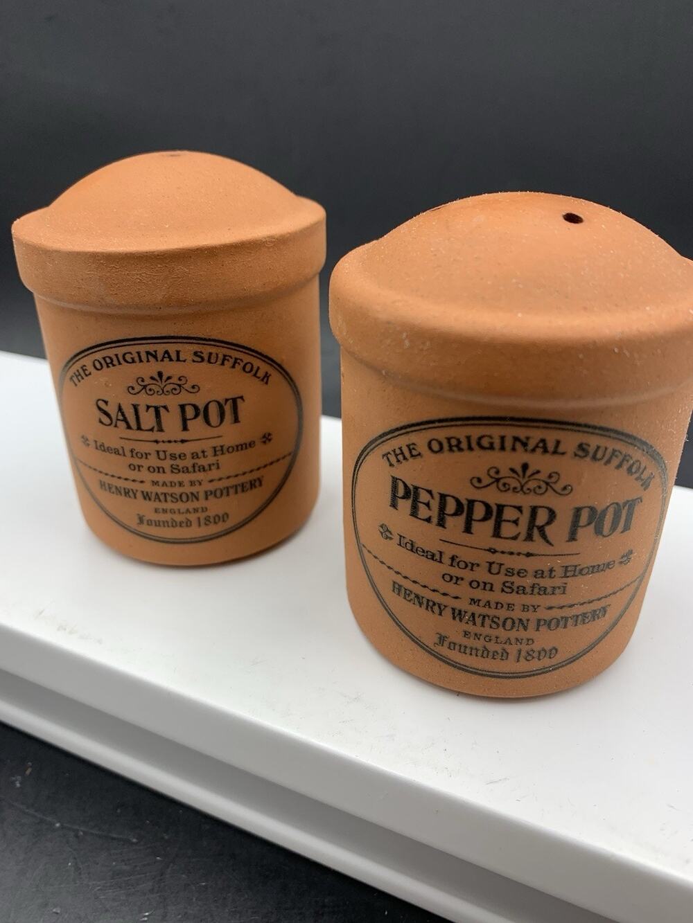 Henry Watson The Original Suffolk England Salt & Pepper Shakers